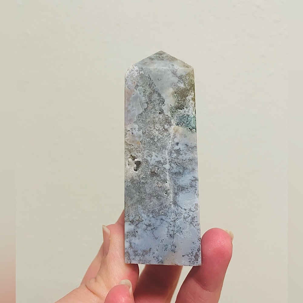 Pink moss agate